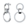 Orecchini a cerchio Dextera, Blu, Placcato rodio - Swarovski, 5663503
