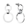 Orecchini a cerchio Dextera, Blu, Placcato rodio - Swarovski, 5663503