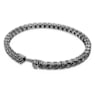 Matrix Tennis bracelet, Round cut, Black, Ruthenium plated - Swarovski, 5664196