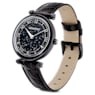 Crystalline Wonder watch, Swiss Made, Leather strap, Black, Black finish - Swarovski, 5664311