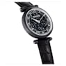 Crystalline Wonder watch, Swiss Made, Leather strap, Black, Black finish - Swarovski, 5664311