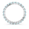 Matrix gyűrű, Körmetszéses, Kék, Ródium bevonattal - Swarovski, 5664428