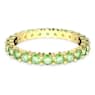 Anillo Matrix, Talla redonda, Verde, Baño tono oro - Swarovski, 5664433