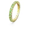 Anillo Matrix, Talla redonda, Verde, Baño tono oro - Swarovski, 5664433