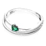 Hyperbola bangle, Green, Rhodium plated - Swarovski, 5665326