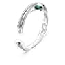 Hyperbola bangle, Green, Rhodium plated - Swarovski, 5665326