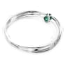 Hyperbola bangle, Green, Rhodium plated - Swarovski, 5665326