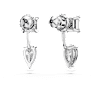 Mesmera earring jackets, Mixed cuts, Detachable, Blue, Rhodium plated - Swarovski, 5665767