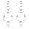 Mesmera Ohrclips, Verschiedene Schliffe, Chandelier, Lang, Weiß, Rhodiniert - Swarovski, 5665827