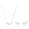 Mesmera 套裝, 混合式切割, 白色, 鍍白金色 - Swarovski, 5665829