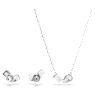 Mesmera set, Mixed cuts, White, Rhodium plated - Swarovski, 5665829