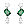 Mesmera csepp alakú fülbevaló, Vegyes metszés, Zöld, Ródium bevonattal - Swarovski, 5665878