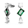 Mesmera csepp alakú fülbevaló, Vegyes metszés, Zöld, Ródium bevonattal - Swarovski, 5665878