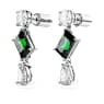 Mesmera drop earrings, Mixed cuts, Green, Rhodium plated - Swarovski, 5665878