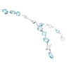 Collar Gema, Tallas mixtas, Azul, Baño de rodio - Swarovski, 5666007