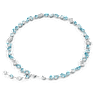 Collar Gema, Tallas mixtas, Azul, Baño de rodio - Swarovski, 5666007