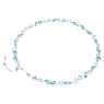 Gema Halskette, Verschiedene Schliffe, Blau, Rhodiniert - Swarovski, 5666007