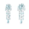 Boucles d'oreilles clip Gema, Tailles diverses, Chandelier, Extra-longues, Bleues, Métal rhodié - Swarovski, 5666015