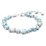 Gema bracelet, Mixed cuts, Blue, Rhodium plated - Swarovski, 5666018