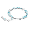 Gema bracelet, Mixed cuts, Blue, Rhodium plated - Swarovski, 5666018