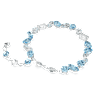 Gema bracelet, Mixed cuts, Blue, Rhodium plated - Swarovski, 5666018