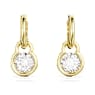 Dextera Drop-Ohrhänger, Rundschliff, Weiß, Goldlegierungsschicht - Swarovski, 5666023