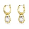 Dextera Drop-Ohrhänger, Rundschliff, Weiß, Goldlegierungsschicht - Swarovski, 5666023