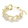 Dextera bracelet, Statement, Mixed cuts, White, Gold-tone plated - Swarovski, 5666027