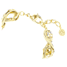 Dextera bracelet, Statement, Mixed cuts, White, Gold-tone plated - Swarovski, 5666027
