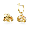 Idyllia drop earrings, Asymmetrical design, Ladybug, Red, Gold-tone plated - Swarovski, 5666131