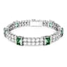 Matrix Tennis Armband, Blandade slipningar, Grön, Rodiumpläterad - Swarovski, 5666163