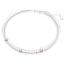 Matrix Tennis necklace, Mixed cuts, Pink, Rhodium plated - Swarovski, 5666165