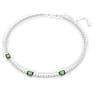 Matrix Tennis necklace, Mixed cuts, Green, Rhodium plated - Swarovski, 5666168