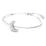 Luna bangle, Moon, White, Rhodium plated - Swarovski, 5666175