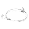 Luna bangle, Moon, White, Rhodium plated - Swarovski, 5666175
