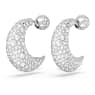 Luna Drop-Ohrhänger, Mond, Weiß, Rhodiniert - Swarovski, 5666179