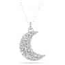 Colgante Luna, Luna, Blanco, Baño de rodio - Swarovski, 5666181