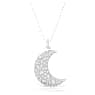 Luna 鏈墜, 月亮, 白色, 鍍白金色 - Swarovski, 5666181