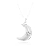 Luna 鏈墜, 月亮, 白色, 鍍白金色 - Swarovski, 5666181