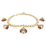 Zapestnica Idyllia, Pikapolonica, Rdeča, PVD zlatega odtenka - Swarovski, 5666238