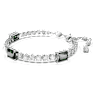 Matrix Tennis bracelet, Mixed cuts, Green, Rhodium plated - Swarovski, 5666422