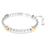 Matrix Tennis bracelet, Mixed cuts, Yellow, Rhodium plated - Swarovski, 5666425