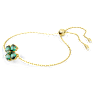 Idyllia bracelet, Mixed cuts, Clover, Green, Gold-tone plated - Swarovski, 5666585