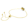 Idyllia bracelet, Mixed cuts, Clover, Green, Gold-tone plated - Swarovski, 5666585