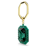 Key ring, Octagon cut, Green, Mixed metal finish - Swarovski, 5666643