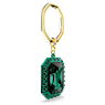 Key ring, Octagon cut, Green, Mixed metal finish - Swarovski, 5666643