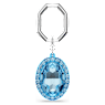 Key ring, Oval cut, Blue, Mixed metal finish - Swarovski, 5666644