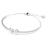 Mesmera Armreif, Verschiedene Schliffe, Weiß, Rhodiniert - Swarovski, 5667253