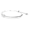Bracciale rigido Mesmera, Taglio misto, Bianco, Placcato rodio - Swarovski, 5667253