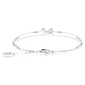 Bracciale rigido Mesmera, Taglio misto, Bianco, Placcato rodio - Swarovski, 5667253